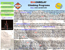 Tablet Screenshot of bsaonbelay.org